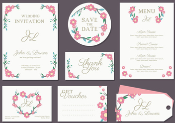 Boda Invitation Card Vector - vector gratuit #433515
